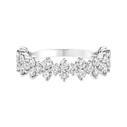 1.20 CT ROUND SHAPED MOISSANITE CLUSTER WEDDING BAND Mapple Gems